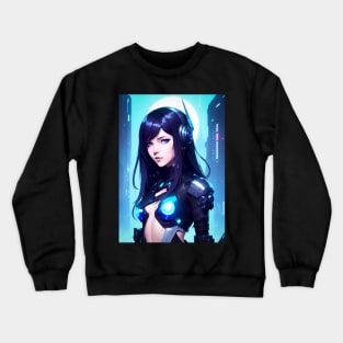 Cyberpunk girl Crewneck Sweatshirt